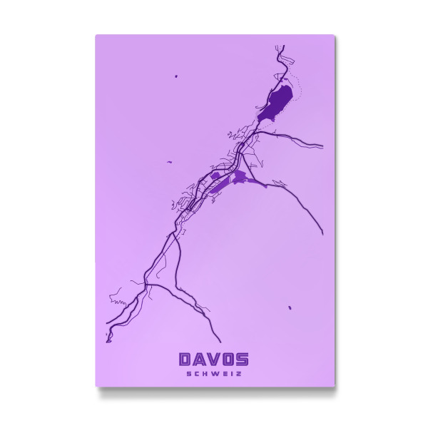 Galerie-Print "Davos Karte" 30x20 cm artboxONE