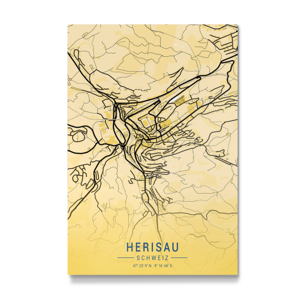 Galerie-Print "Stadt Karte Herisau" 30x20 cm artboxONE