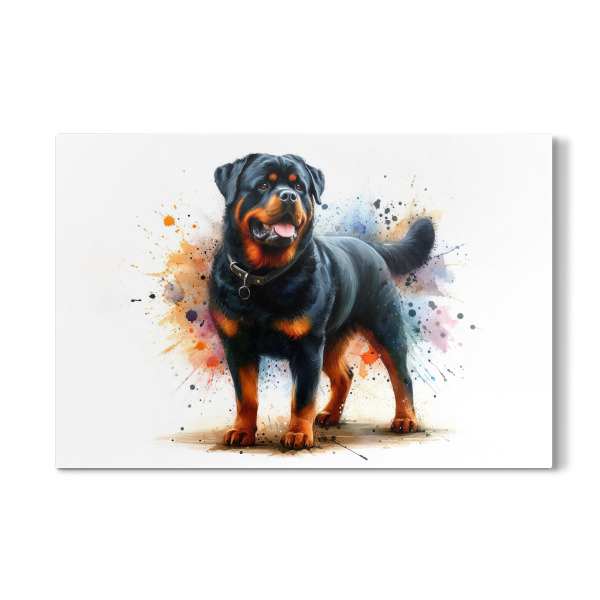 Galerie-Print "Rottweiler Aquarellporträt" 75x50 cm artboxONE