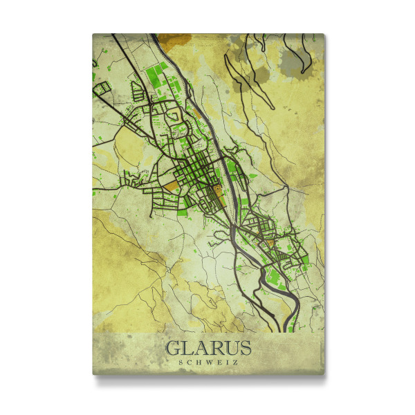 Galerie-Print "Stadt Glarus Vintage" 30x20 cm artboxONE