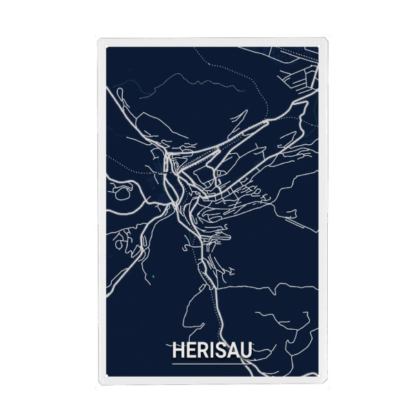 Holzbild "Herisau City" artboxONE - Städte / Weitere,Kartografie