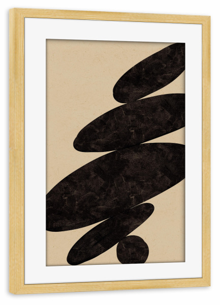 Poster mit Rahmen kiefer "Stone Harmony (One)" artboxONE - Abstrakt,Für Mama,Für Papa