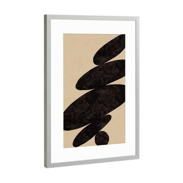 Poster mit Rahmen Silber "Stone Harmony (One)" artboxONE - Abstrakt,Für Mama,Für Papa