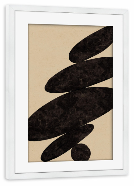 Poster mit Rahmen weiß "Stone Harmony (One)" artboxONE - Abstrakt,Für Mama,Für Papa