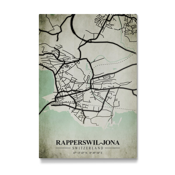 Galerie-Print "Rapperswil-Jona Vintage Stadt" 75x50 cm artboxONE