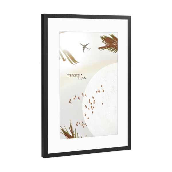 Poster mit Rahmen Schwarz (Metallic) "In den Himmel geschrieben" artboxONE - Natur,Reise
