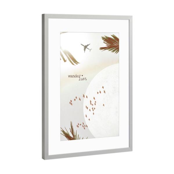 Poster mit Rahmen Silber "In den Himmel geschrieben" artboxONE - Natur,Reise