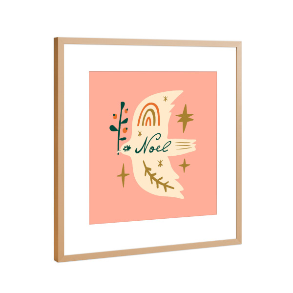 Poster mit Rahmen Kupfer "Happy Christmas (04)" artboxONE - Für Kinder,Weihnachten,Für Mama