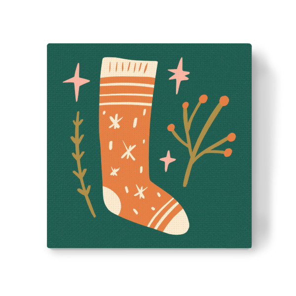 Leinwandbild "Happy Christmas (07)" artboxONE - Für Kinder,Weihnachten,Für Mama - Weihnachten,Xmas,Christmas,Nikolaus,Illustration