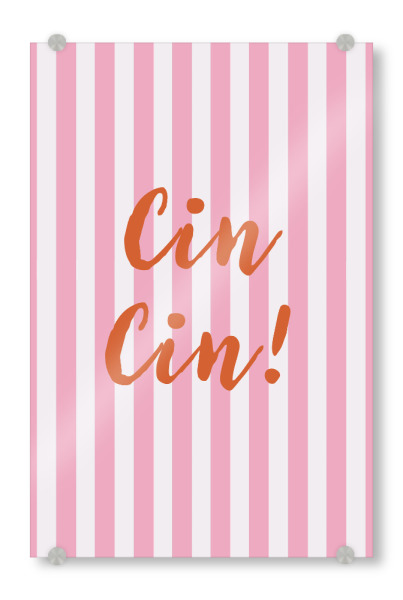 Acrylglasbild "Cin Cin jubelt" artboxONE - Lehrersprüche,Essen & Trinken / Obst & Gemüse