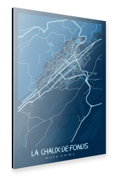 Alu-Dibond "La Chaux-de-Fonds Schweiz" 30x20 cm artboxONE