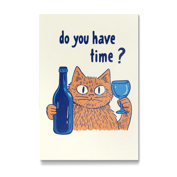 Galerie-Print "Wein Abend mit Katze" 75x50 cm artboxONE