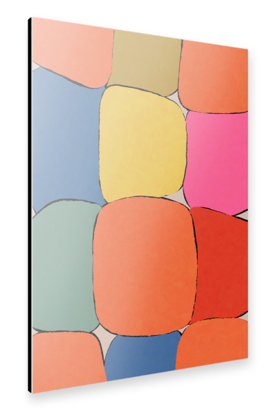 Alu-Dibond "Blockmuster Felder" 30x20 cm artboxONE