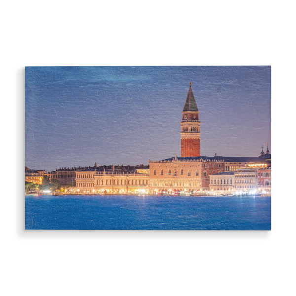 Holzbild "Markusplatz im Abendlicht" artboxONE - Städte,Reise,Architektur,Städte / Venedig