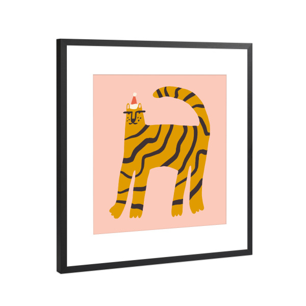 Poster mit Rahmen Schwarz (Metallic) "Happy Christmas (39)" artboxONE - Für Kinder,Weihnachten,Für Mama