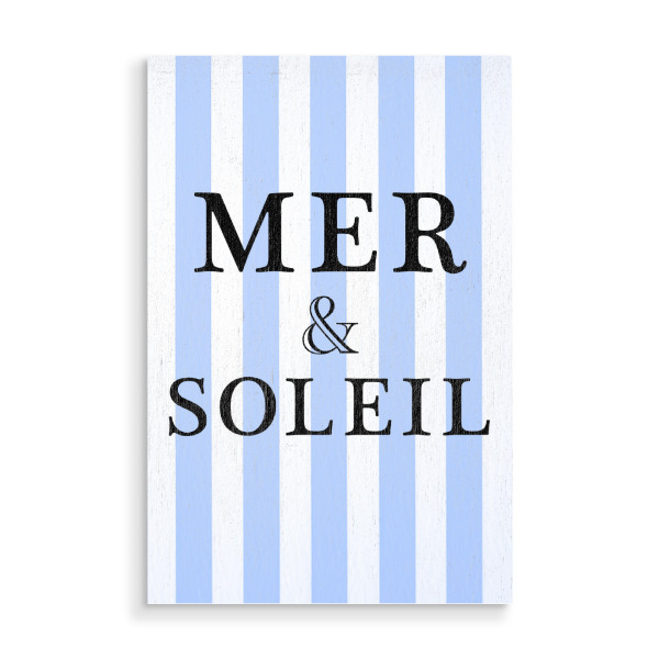 Holzbild "Sonne und Meeresrauschen" artboxONE - Typografie,Natur,Reise / Strand und Meer