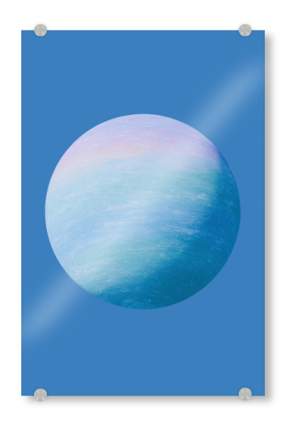 Acrylglasbild "Blauer Planetenkreis" artboxONE - Natur,Geometrie,Galaxy