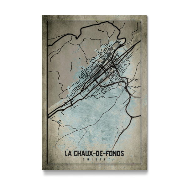 Galerie-Print "La Chaux-de-Fonds Retro Art" 75x50 cm artboxONE