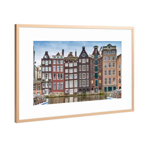 Poster mit Rahmen Kupfer "Amsterdam City, Niederlande" artboxONE - Architektur