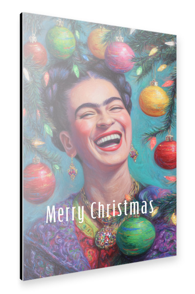 Alu-Dibond "Frida in Weihnachtsstimmung" 75x50 cm artboxONE