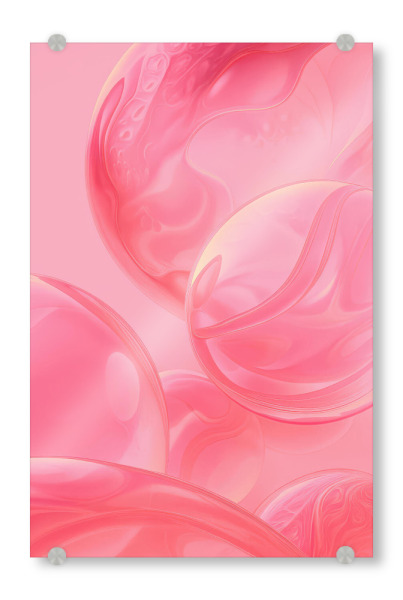 Acrylglasbild "Zusammenfassung rosa Glasball" artboxONE - Abstrakt,Liebe,Marmor