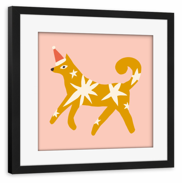 Poster mit Rahmen schwarz "Happy Christmas (31)" artboxONE - Für Kinder,Weihnachten,Für Mama