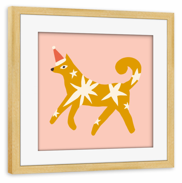Poster mit Rahmen kiefer "Happy Christmas (31)" artboxONE - Für Kinder,Weihnachten,Für Mama