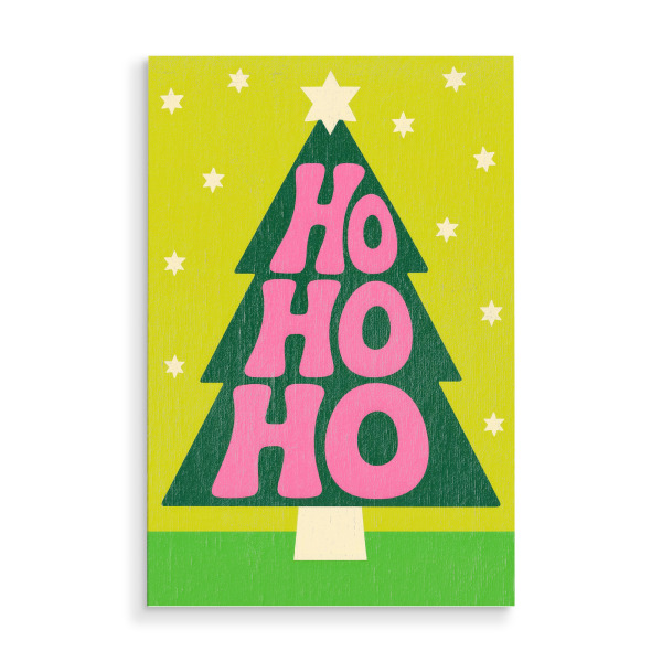 Holzbild "Ho ho ho HOISHING FEIGHT" artboxONE - Weihnachten,Festivals