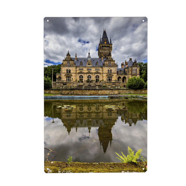 Holzbild "Jagdschloss Hummelshain" artboxONE - Architektur - Schloss,Jagdschloss,Hummelshain,Saale holzland kreis,Schmölln,Thüringen,Saaletal