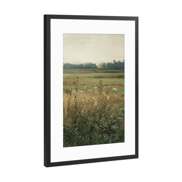 Poster mit Rahmen Schwarz (Metallic) "Botanischer Landschaftstraum" artboxONE - Natur,Floral,Abstrakt