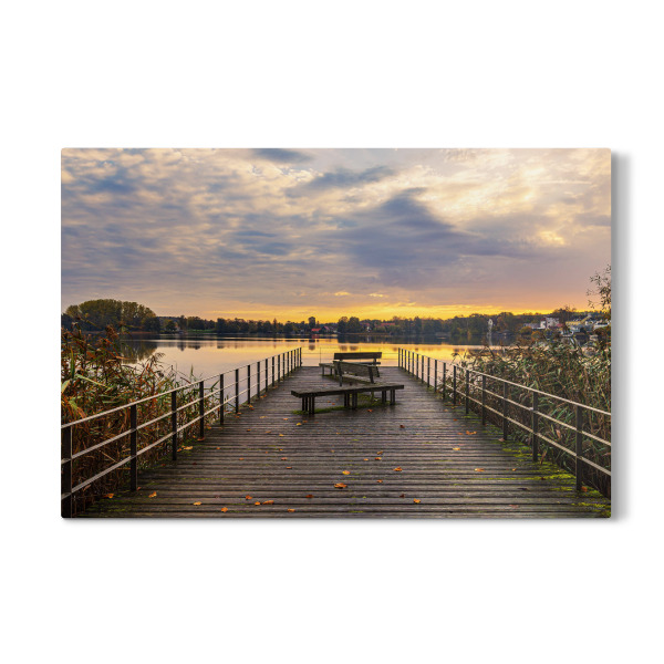 Galerie-Print "Sonnenaufgang und Steg" 30x20 cm artboxONE
