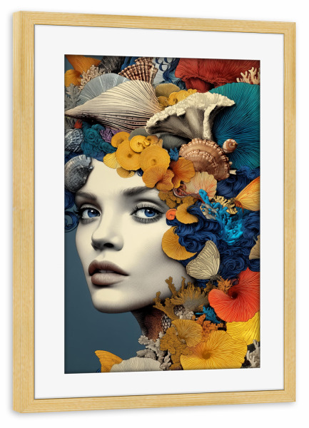 Poster mit Rahmen kiefer "Schöne Muschelträume" artboxONE - Natur,Menschen,Unterwasser
