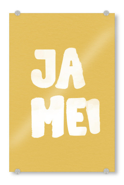 Acrylglasbild "Ja Mei Bayer" artboxONE - Typografie,Liebe,Lehrersprüche