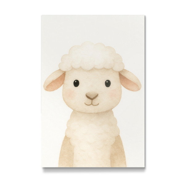 Galerie-Print "Aquarell -Lamm -Illustration" 75x50 cm artboxONE