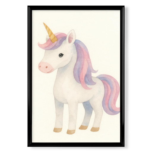 Süßes Aquarell Einhorn