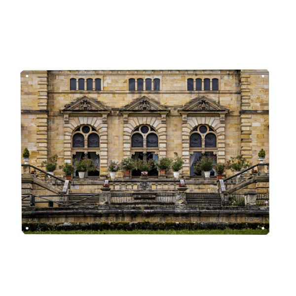 Holzbild "Hummelshain Jagdschloss" artboxONE - Architektur - Schloss,Jagdschloss,Hummelshain,Saale holzland kreis,Schmölln,Thüringen,Saaletal