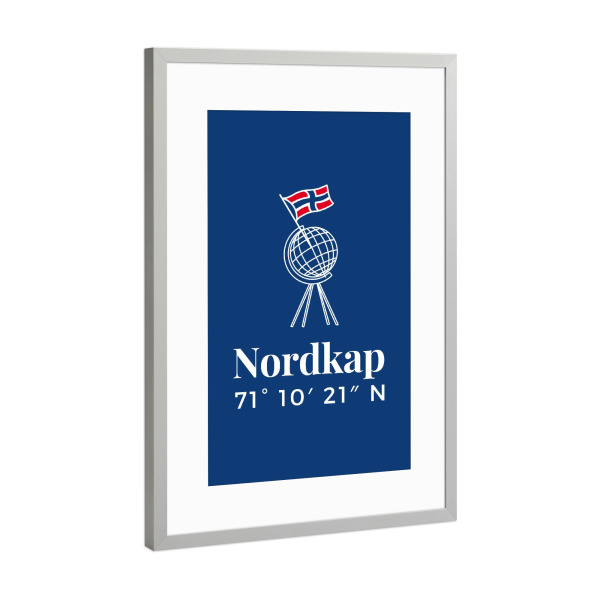 Poster mit Rahmen Silber "Nordkap Norwegen" artboxONE - Natur,Reise,Architektur,Reise / Länder,Städte / Weitere