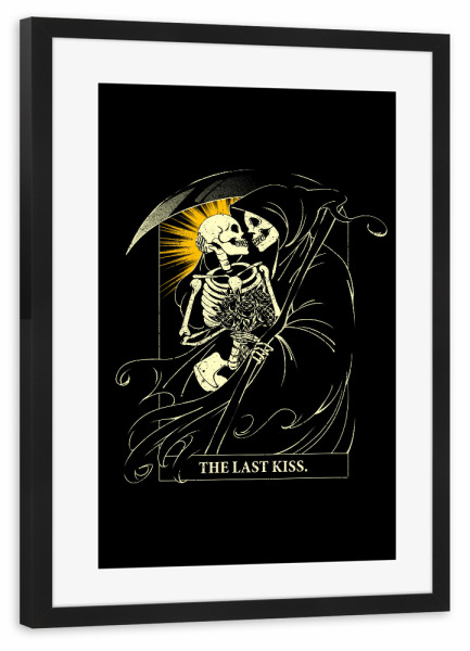 Poster mit Rahmen schwarz "Der letzte Kuss des Todes" artboxONE - Halloween