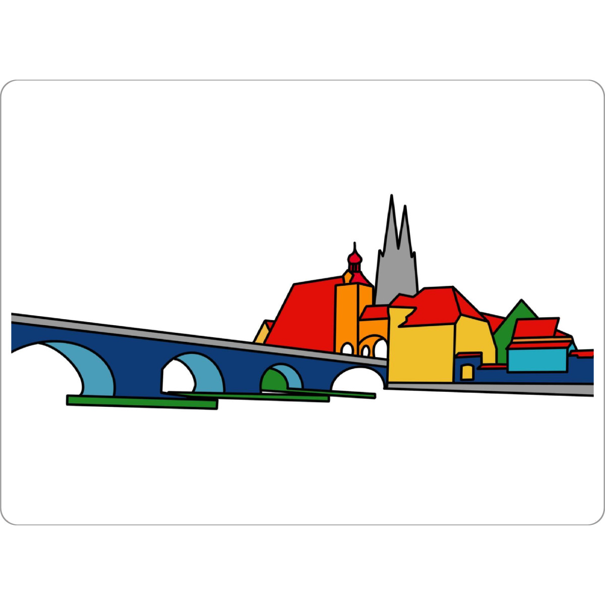 Tischset "Regensburg Steinerne Brücke" artboxONE - Reise,Architektur,Städte / Weitere
