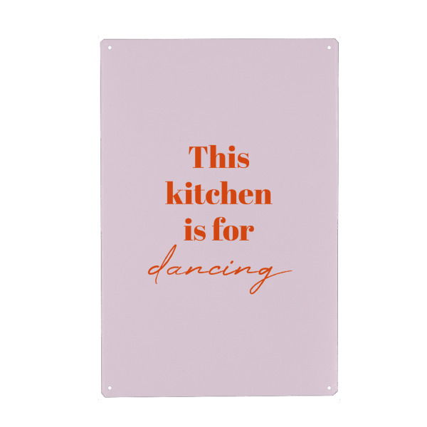 Holzbild "This Kitchen is for dancing people" artboxONE - Typografie - Kitchen,Küche,Dancing,Kochen