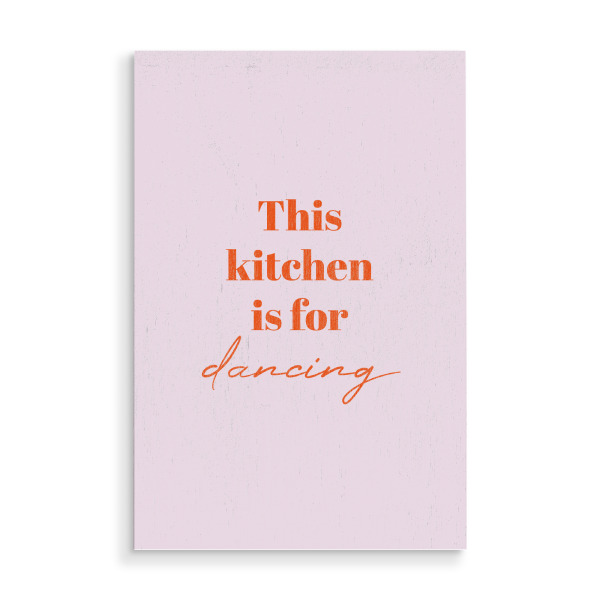 Holzbild "This Kitchen is for dancing people" artboxONE - Typografie - Kitchen,Küche,Dancing,Kochen