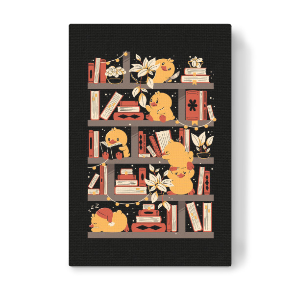 Leinwandbild "Kawaii Duck Library" artboxONE - Tiere