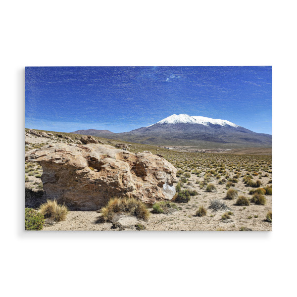 Holzbild "Die Anden des Altiplanos" artboxONE - Natur,Reise - Bolivien,Anden,Altiplano,Vulkan,Berg,Landschaft,Natur,Berggipfel,Südamerika