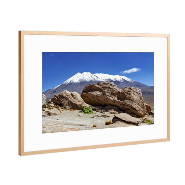 Poster mit Rahmen Kupfer "Anden des Altiplanos" artboxONE - Natur,Reise - Bolivien,Anden,Altiplano,Vulkan,Berg,Landschaft,Natur,Berggipfel,Südamerika