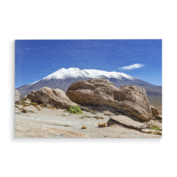 Holzbild "Anden des Altiplanos" artboxONE - Natur,Reise - Bolivien,Anden,Altiplano,Vulkan,Berg,Landschaft,Natur,Berggipfel,Südamerika