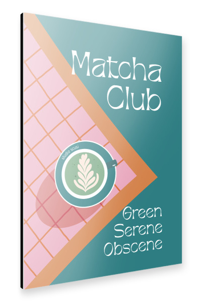 Alu-Dibond "Matcha Club - Green" 75x50 cm artboxONE