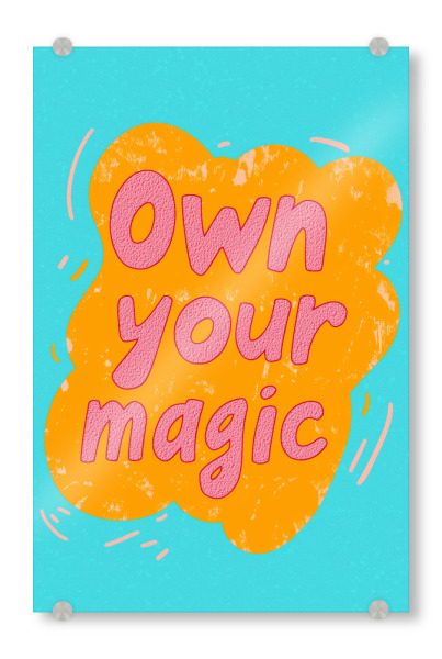Acrylglasbild "Lebe jetzt deine Magie" artboxONE - Typografie,Abstrakt,Liebe