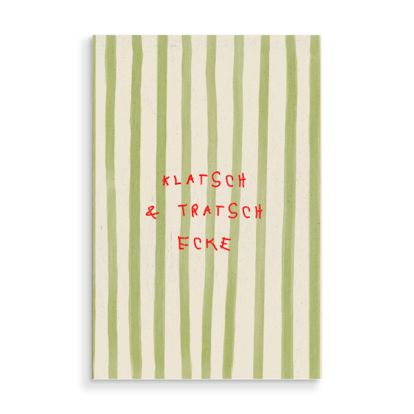 Holzbild "Klatsch & Tratsch Ecke Zitat" artboxONE - Typografie