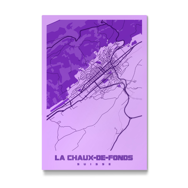 Galerie-Print "La Chaux-de-Fonds Karte" 30x20 cm artboxONE