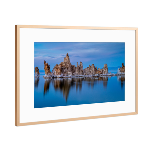 Poster mit Rahmen Kupfer "Kleiderbildung am Mono -See" artboxONE - Natur